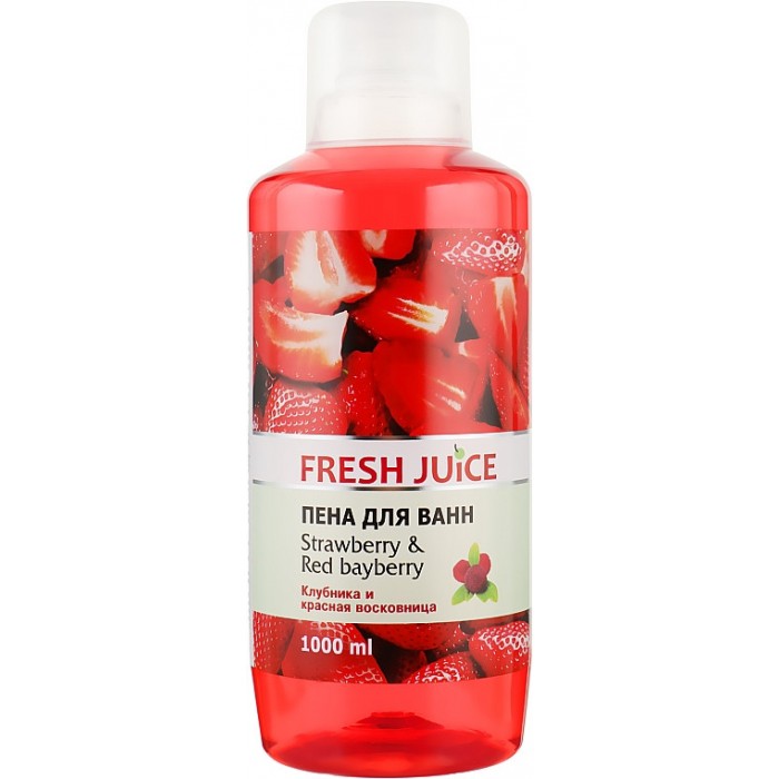 Пена для ванн Fresh Juice Strawberry & Red Bayberry, 1 л  - 